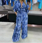 Women's Duna Fabric Jumpsuit with Belt