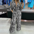 Women's Duna Fabric Jumpsuit with Belt