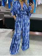 Women's Duna Fabric Jumpsuit with Belt