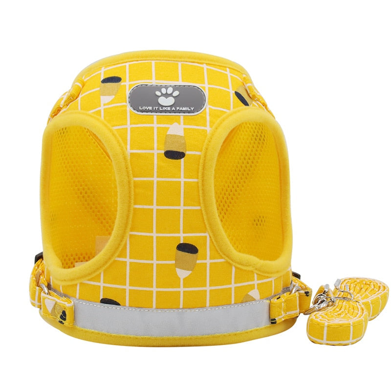 Hampson Plaid Pet Harness and Leash