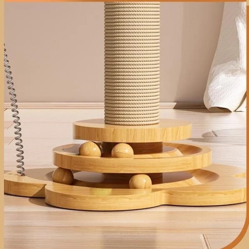 4-in-1 Sisal Tower Scratcher for Cats