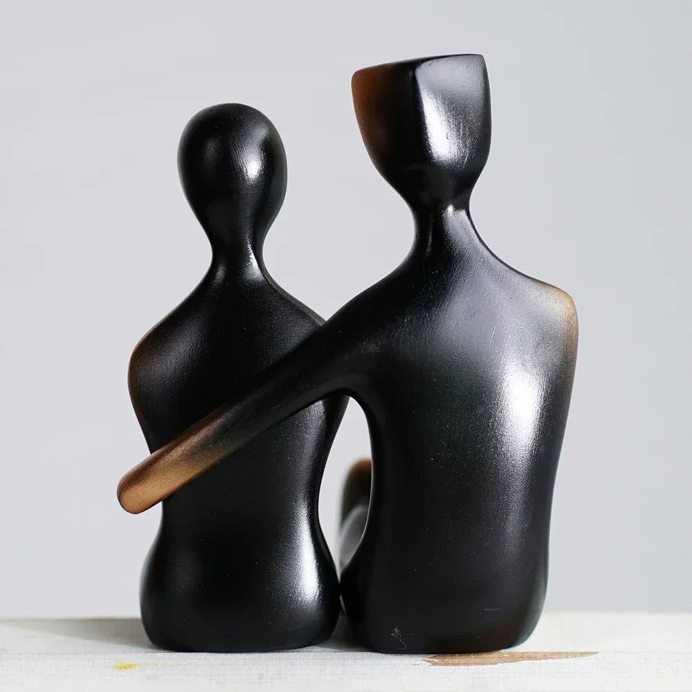 Bronze Resin Couple Decorative Sculpture