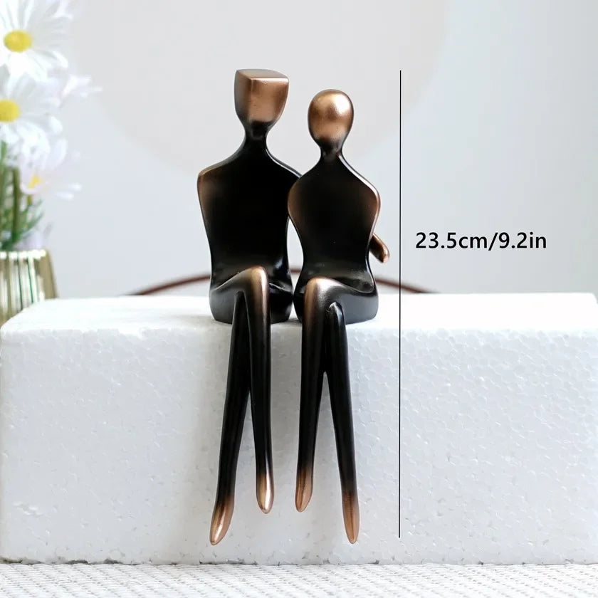 Bronze Resin Couple Decorative Sculpture