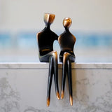 Bronze Resin Couple Decorative Sculpture
