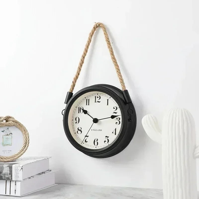 Vintage Bronze Metal Wall Clock
